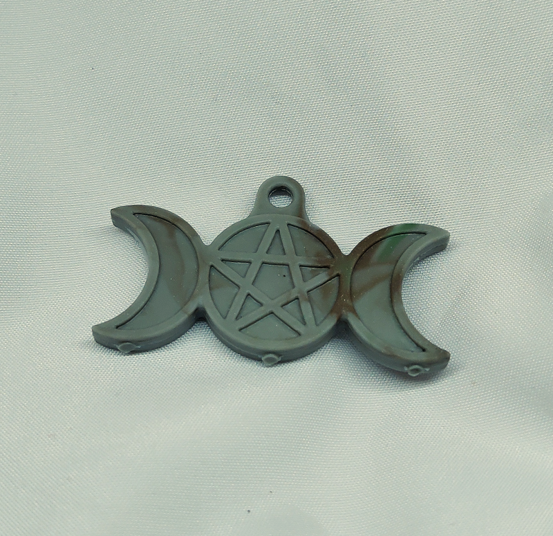 Triple Goddess with Pentagram Pendant