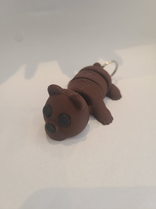Brown Bear Fidget Keychain